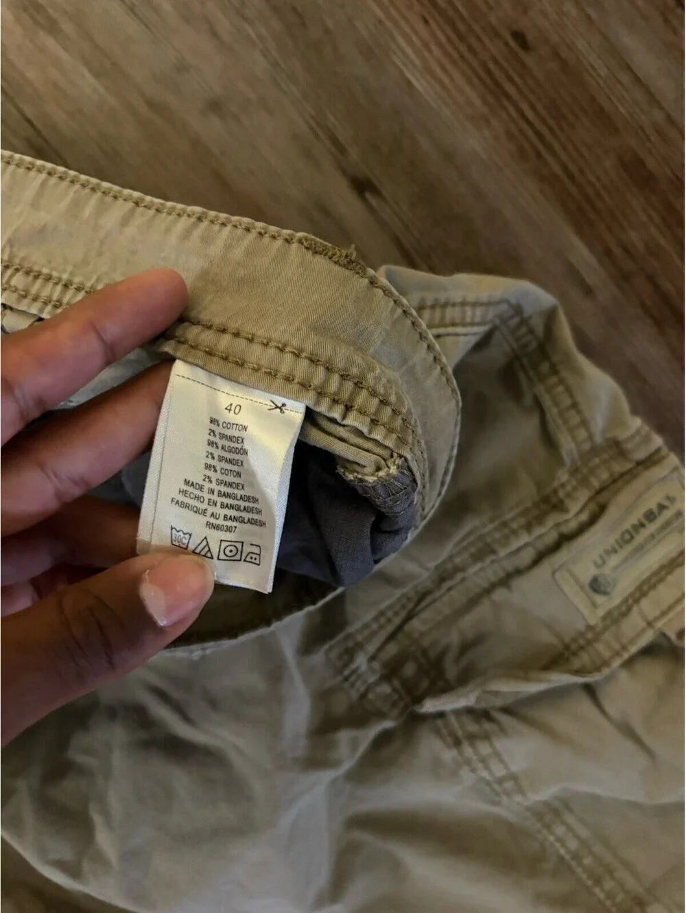 Unionbay Mens Khaki Tan Cargo Shorts Sz 40 Utility Pockets